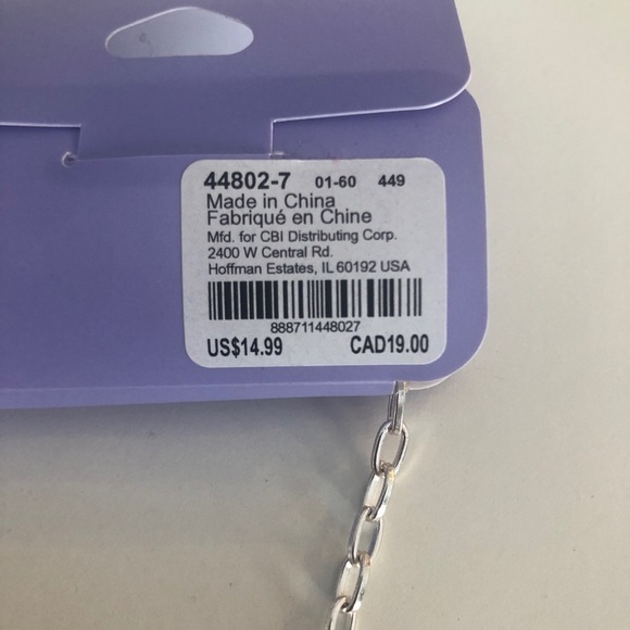 Claire's Silver Enamel Link Statement Jewelry - Picture 3 of 7